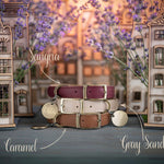 Personalized leather dog collar in Lavender Provence style