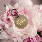 Personalized leather dog collar in Lavender Provence style