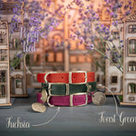 Personalized leather dog collar in Lavender Provence style