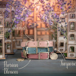 Personalized leather dog collar in Lavender Provence style