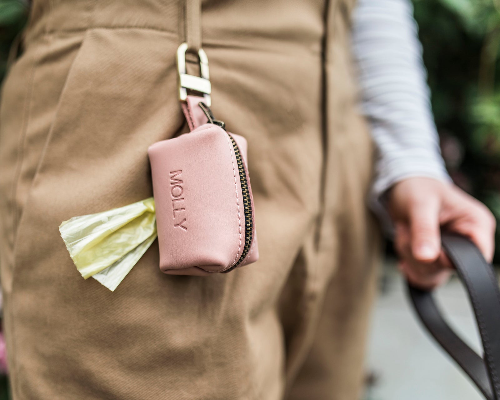 Leather Dog Poop Bag Holder