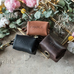 Leather Dog Poop Bag Holder