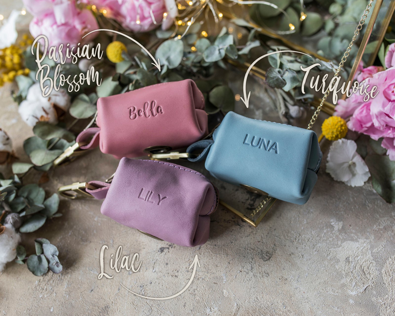 Leather Dog Poop Bag Holder