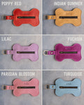 Leather Dog Poop Bag Holder, Bone Shaped