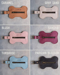 Leather Dog Poop Bag Holder, Bone Shaped