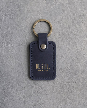 Psalm 46:10 keychain – "be still" bible verse gift
