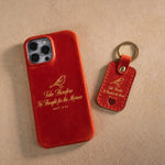 Take Therefore No Thought For The Morrow Matt. 6:34 handcrafted leather iPhone case, Christian scripture gift
