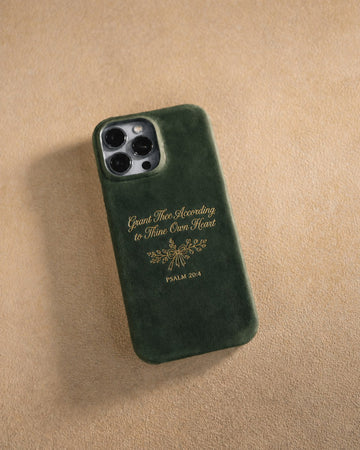 Psalm 20:4 iphone case – "grant thee according to thine own heart" bible verse gift