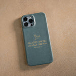 The Lord Will Bless His People With Peace Psalm 29:11 handcrafted leather iPhone case, Christian scripture gift
