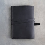 Black leather journal, Medium size, back