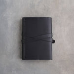 Black leather journal, Small size, back