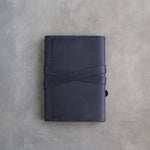 Blueberry leather journal, Small size, back