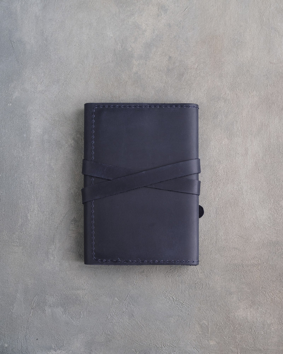 Blueberry leather journal, Small size, back
