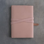Blush leather journal, Medium size, back