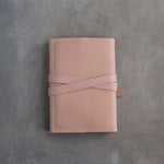 Blush leather journal, Small size, back
