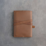 Caramel leather journal, Small size, back