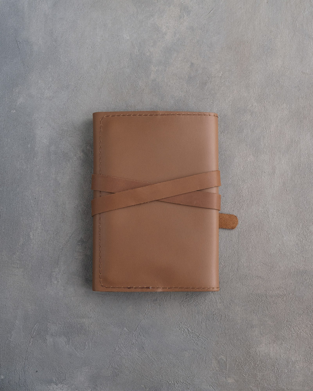 Caramel leather journal, Small size, back