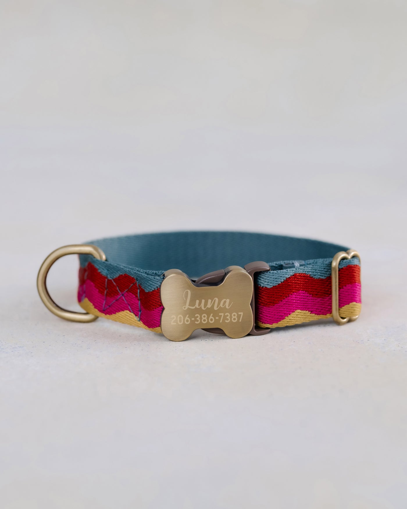 Webbing dog collar summer color