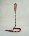 Ruby Red & White Daisies Designer Webbing Dog Collar