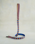 Majestic Yellow and Blue Floral Webbing Dog Collar