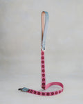 Floral dog collar in custom design webbing