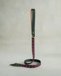 Forest Green & Ruby Red Floral Design Dog Collar