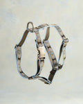 Webbing dog collar geometric pattern khaki