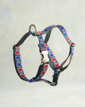 Webbing dog collar bow pattern green