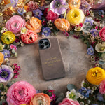 Comfort Yourselves Together, And Edify One Another 1 Thess. 5:11 handcrafted leather iPhone case, Christian scripture gift