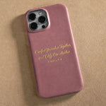 Comfort Yourselves Together, And Edify One Another 1 Thess. 5:11 handcrafted leather iPhone case, Christian scripture gift