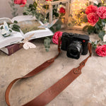 For Such A Time Esther 4:14 Arizona full-grain leather camera strap, Christian scripture gift