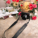 For Such A Time Esther 4:14 Black full-grain leather camera strap, Christian scripture gift