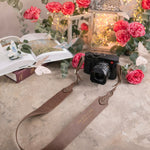 For Such A Time Esther 4:14 Sicilian Brown full-grain leather camera strap, Christian scripture gift