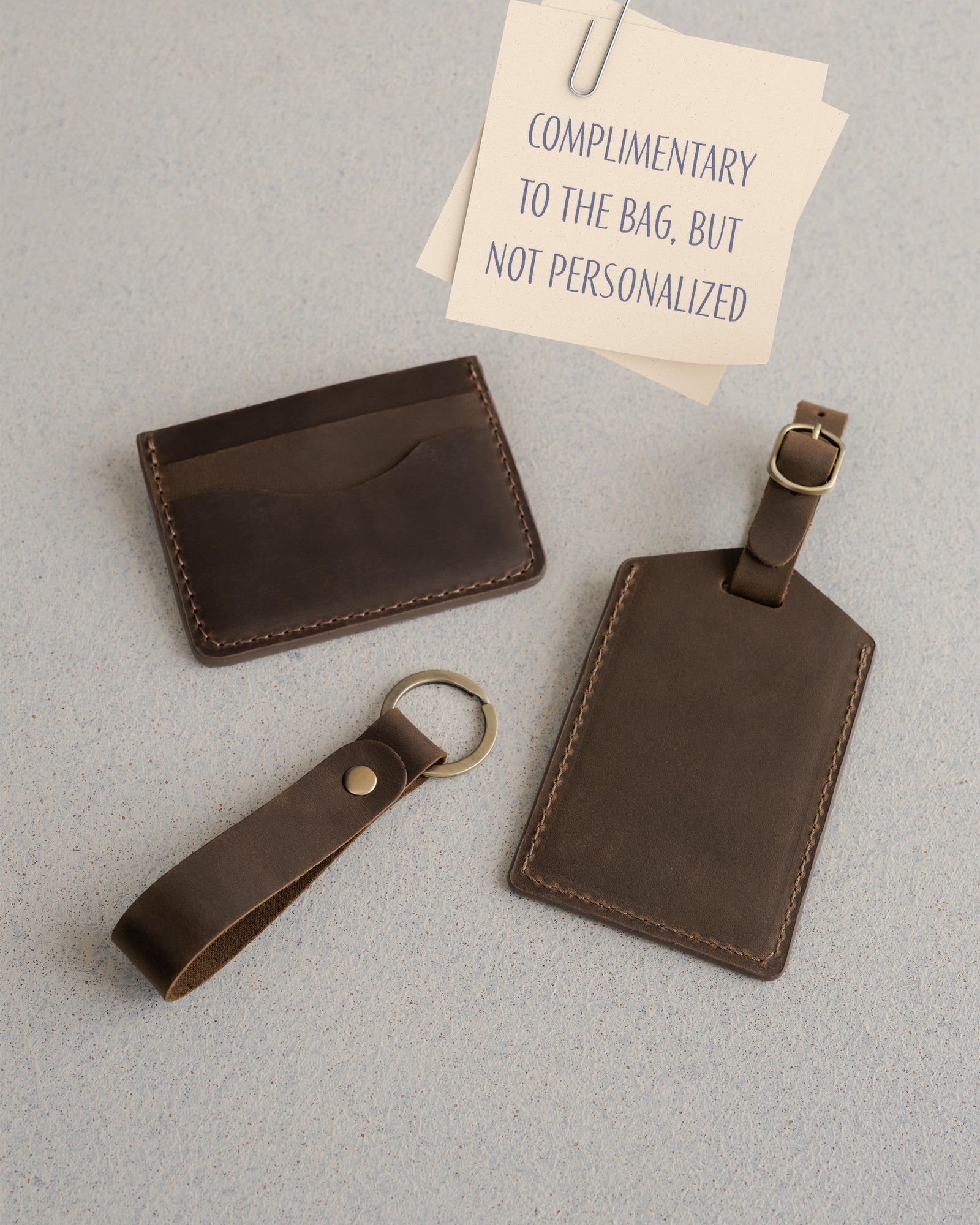 Mens Leather Toiletry Bag Personalized - BUNDLE