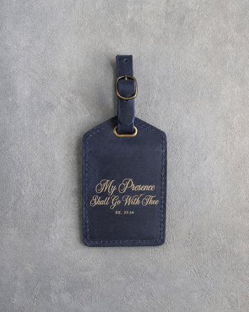 Exodus 33:14 luggage tag – "my presence shall go with thee" bible verse gift