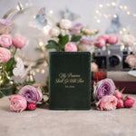 My Presence Shall Go With Thee Ex. 33:14 full-grain leather passport cover, Christian scripture gift