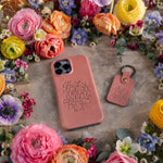 Fruit Of The Spirit Gal. 5:22 handcrafted leather iPhone case, Christian scripture gift