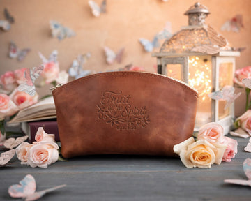 Galatians 5:22 makeup bag – "fruit of the spirit" bible verse gift