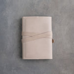 Gray Sand leather journal, Small size, back