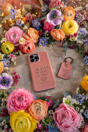 Psalm 147:3 iphone case – "he healeth the broken in heart" bible verse gift