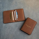 Run With Patience Heb. 12:1 full-grain leather wallet, Christian scripture gift