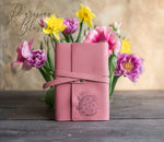 Floral Initial Leather Journal