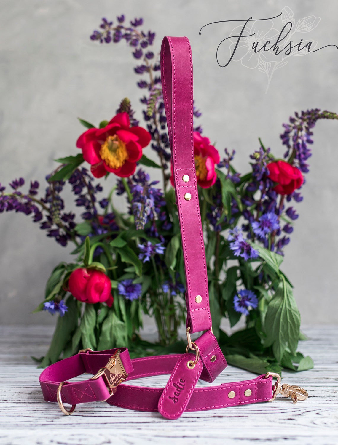 Personalized Leather Dog Leash