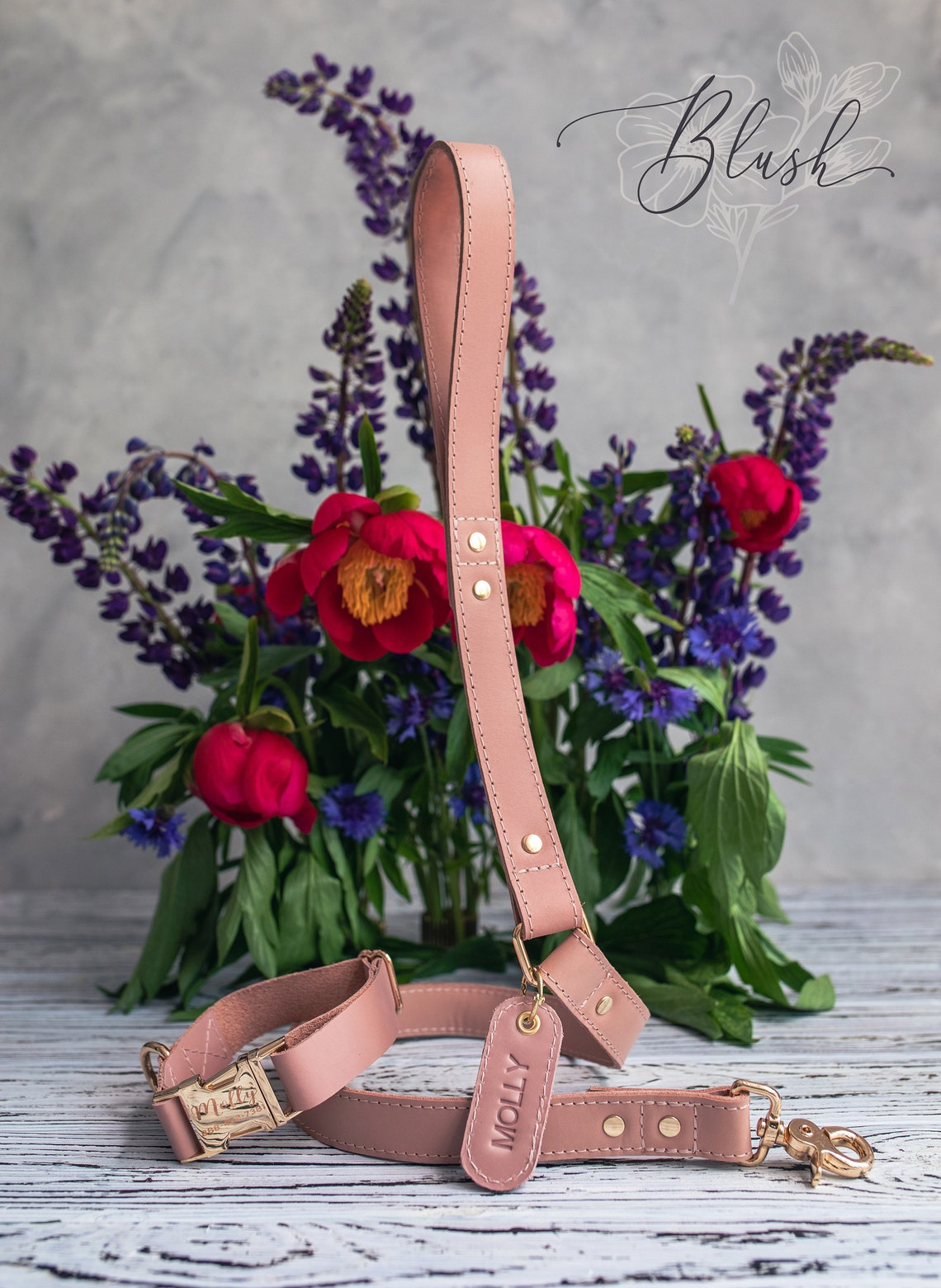 Personalized Leather Dog Leash