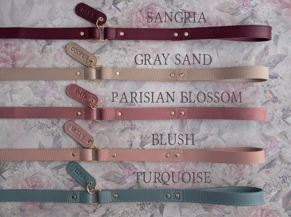 Personalized Leather Dog Leash