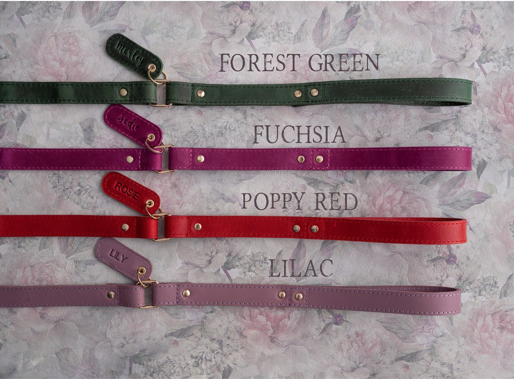 Personalized Leather Dog Leash