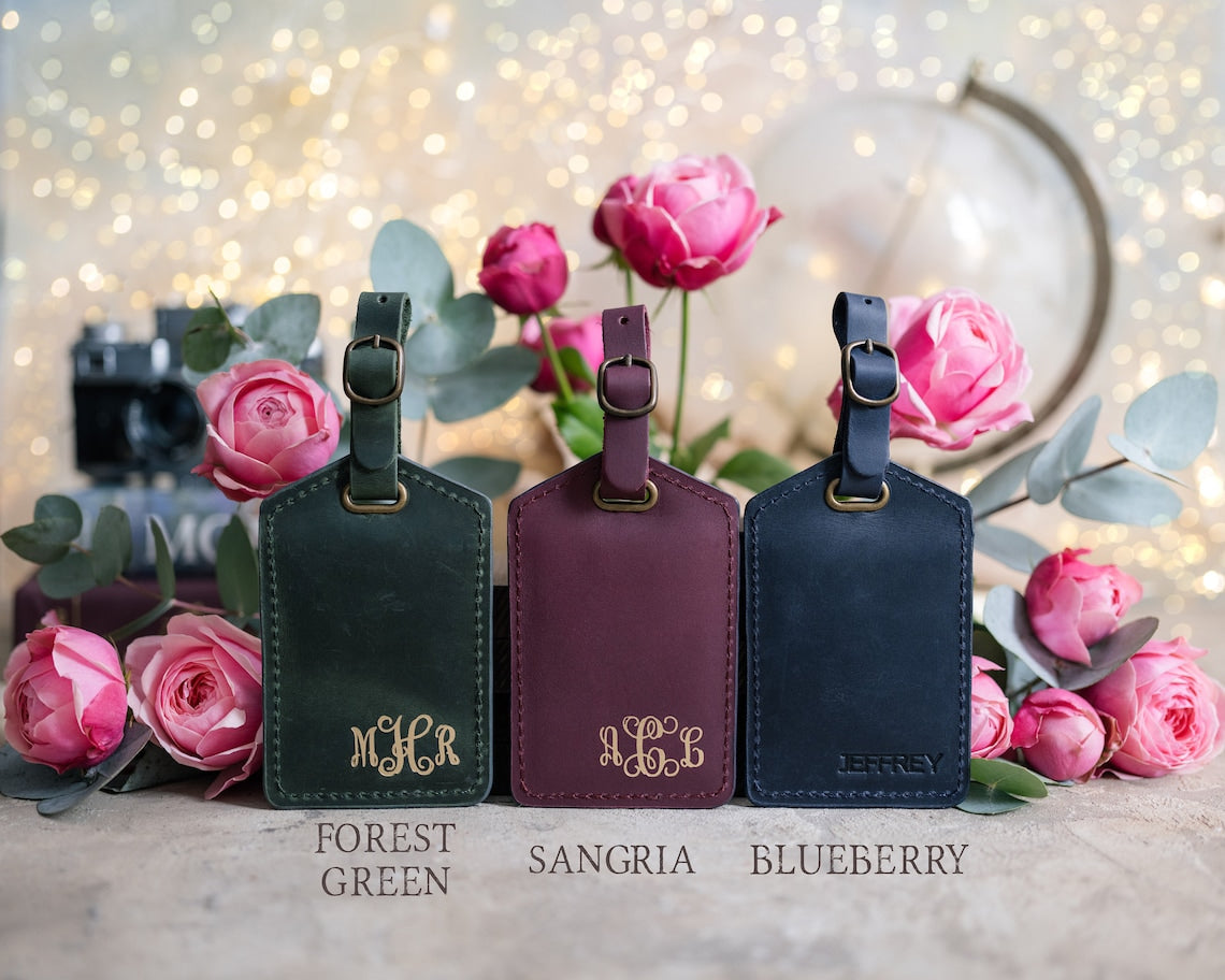 Personalized Leather Luggage Tag