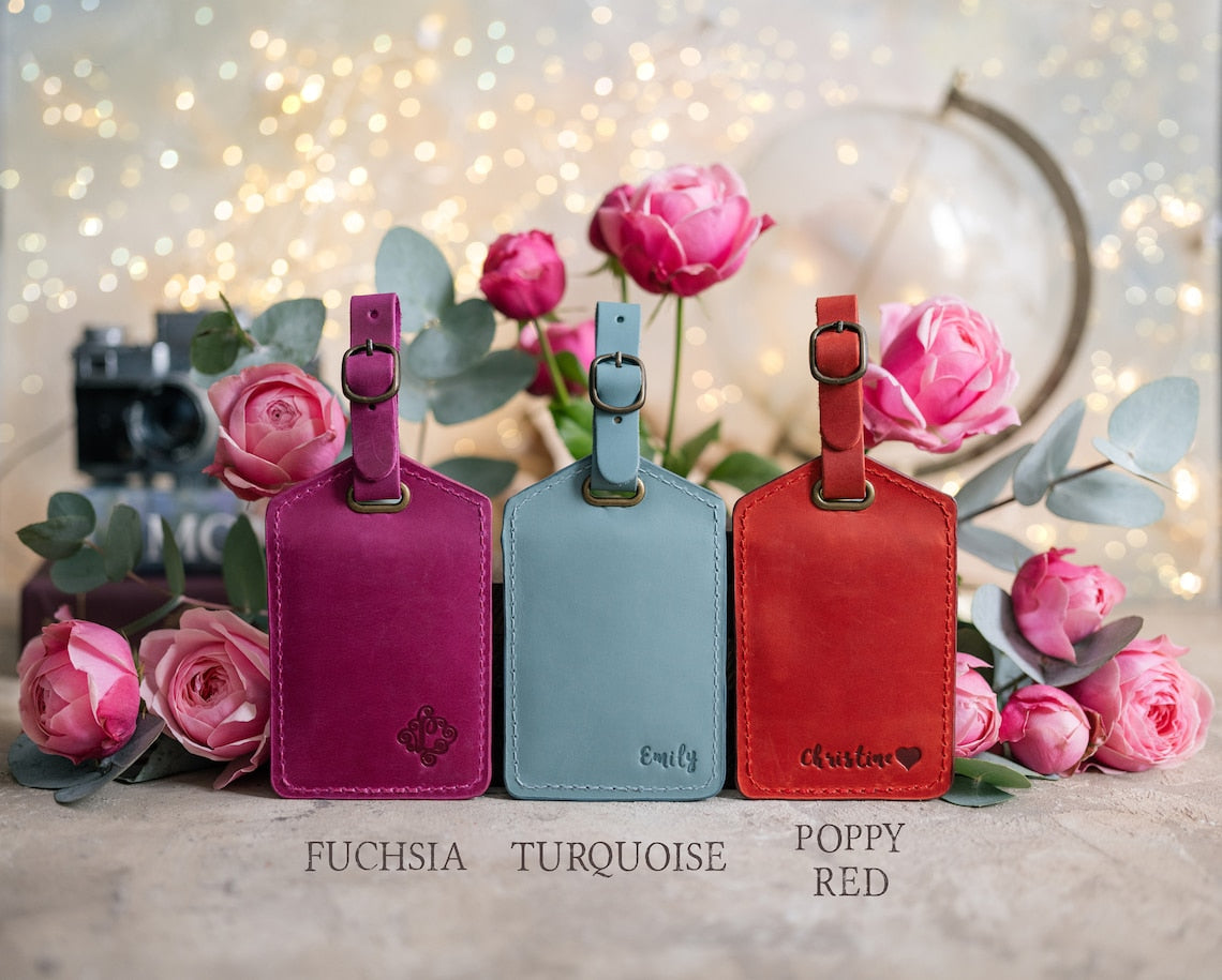 Personalized Leather Luggage Tag