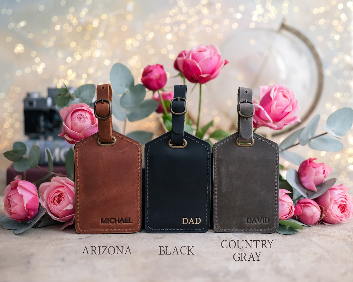Personalized Leather Luggage Tag