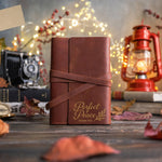 Perfect Peace Isaiah 26:3 Arizona handcrafted leather journal, Christian scripture gift